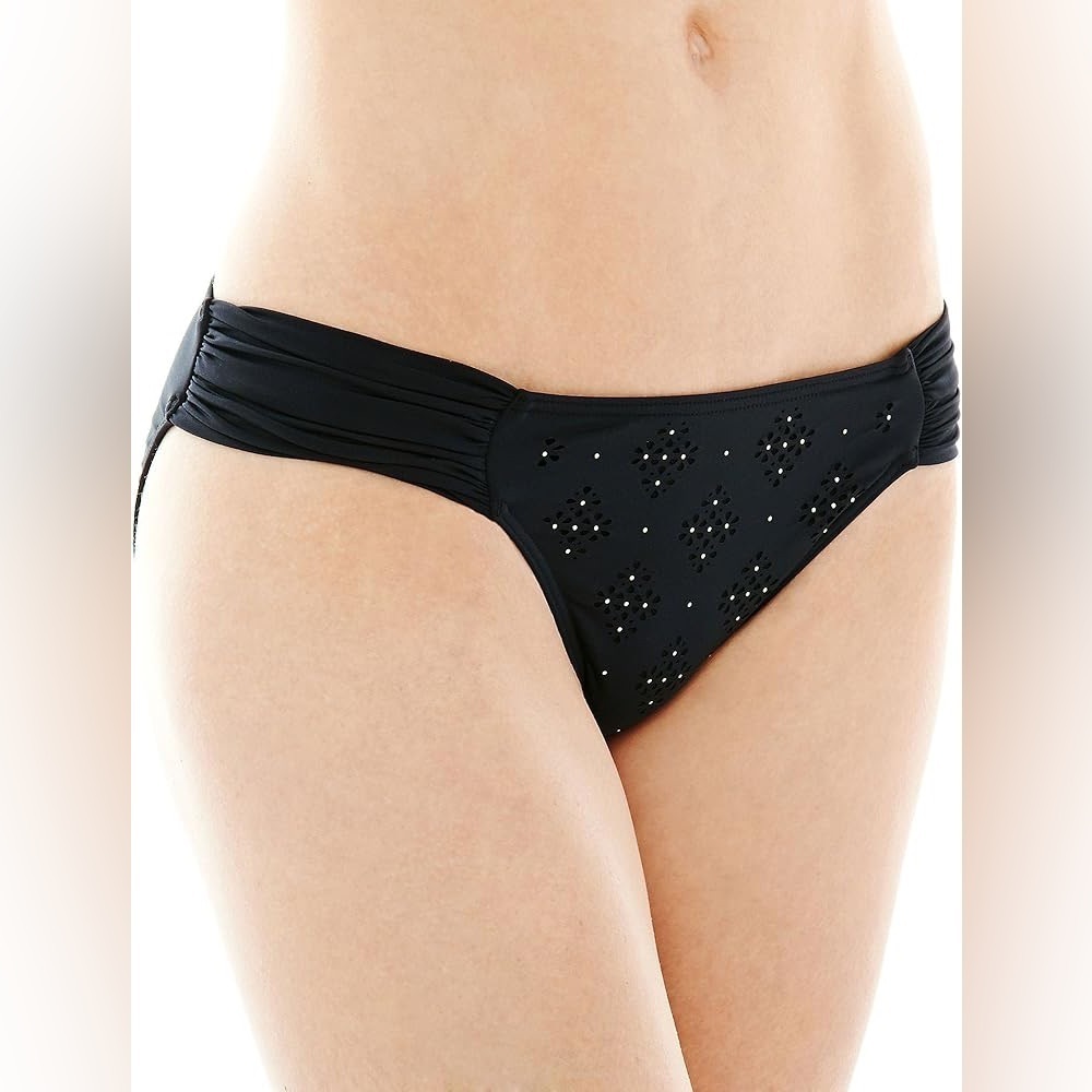 NWT Ninety Six Degrees Hipster Bikini Bottom Black Size Small